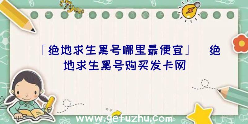 「绝地求生黑号哪里最便宜」|绝地求生黑号购买发卡网